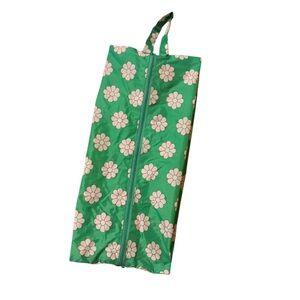 Baggu Green Daisy Zip Bag - Sz L